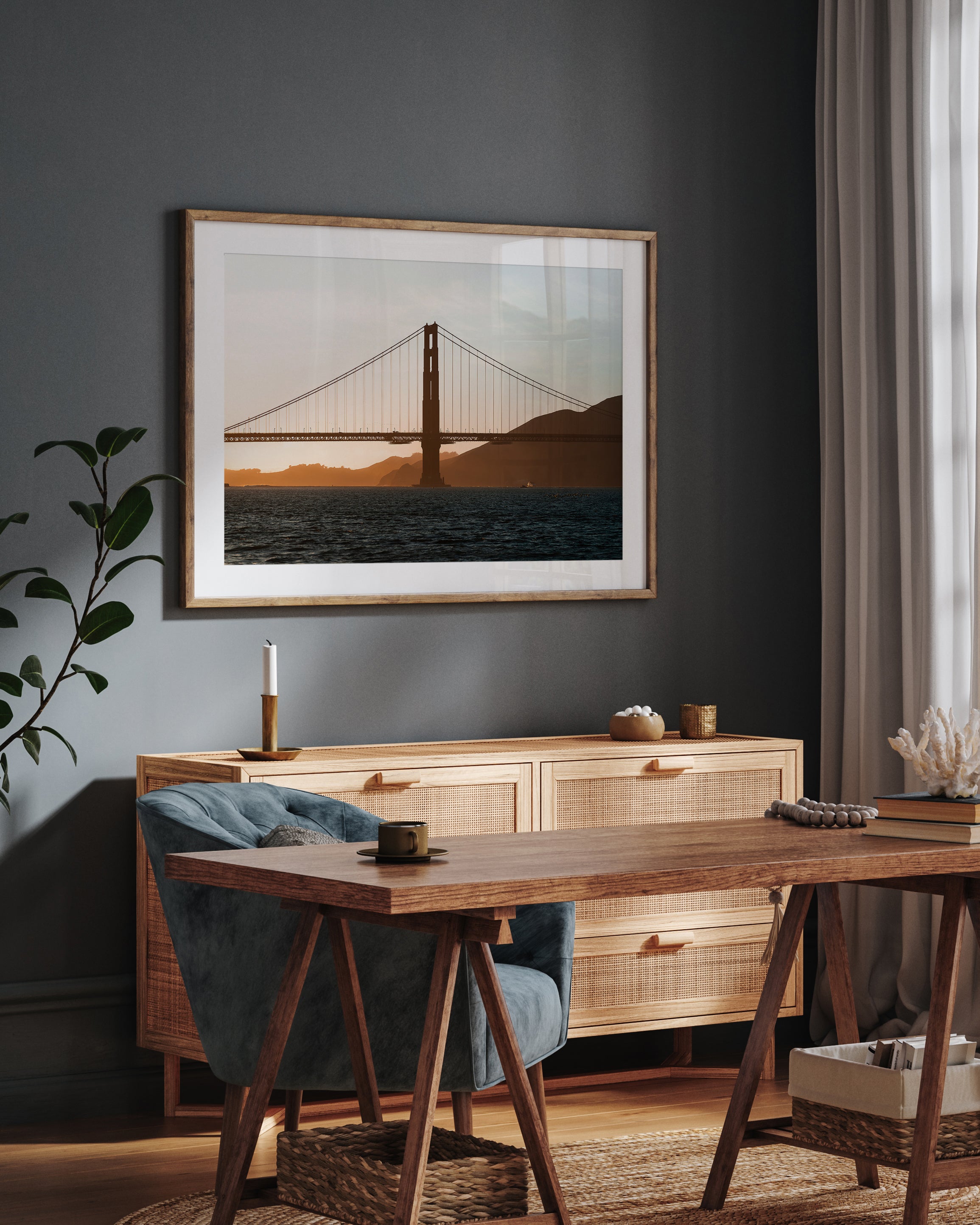 Golden Gate Bridge Silhouette Sunset II