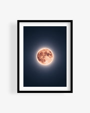 Glowing Full Moon Night Sky
