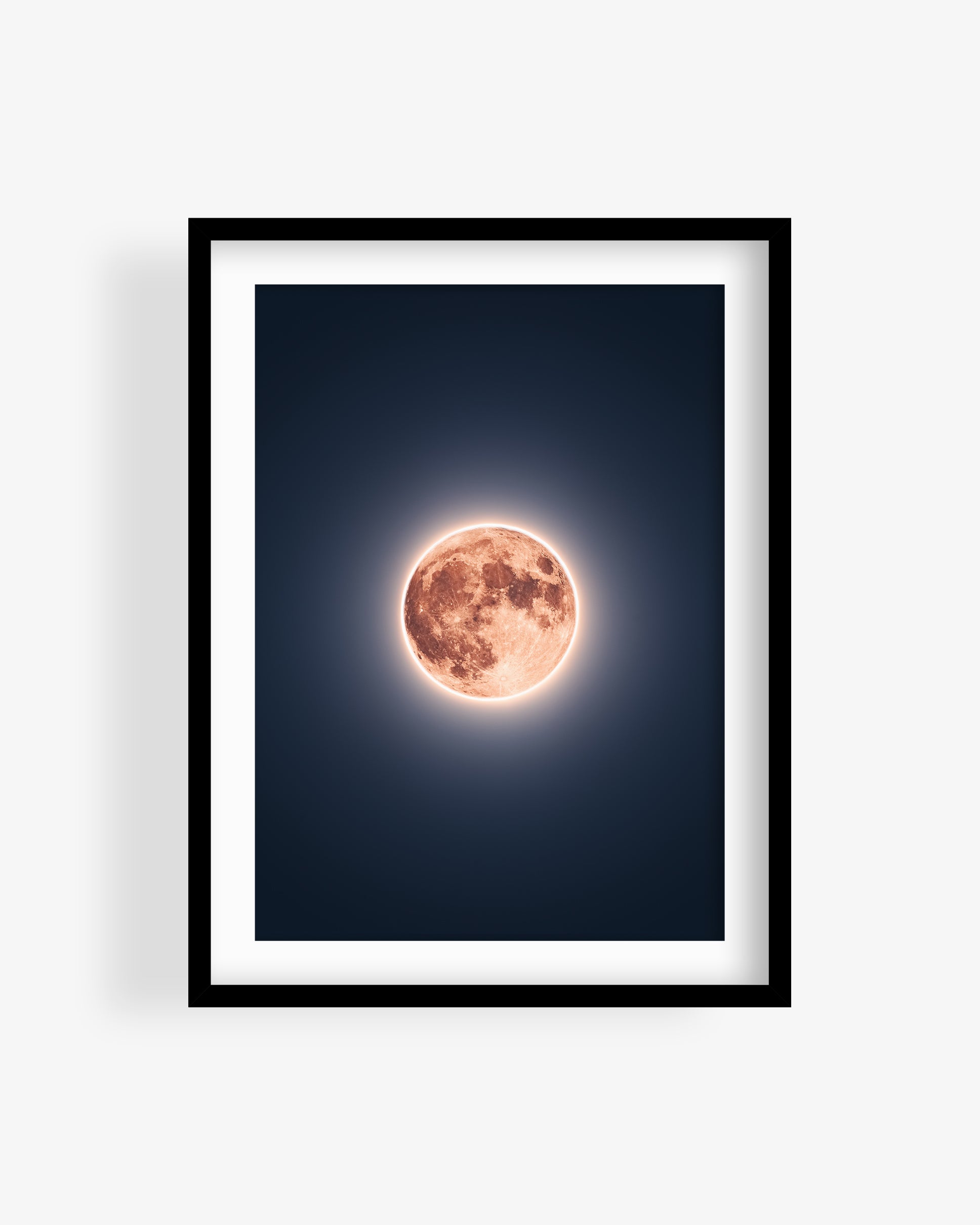 Glowing Full Moon Night Sky