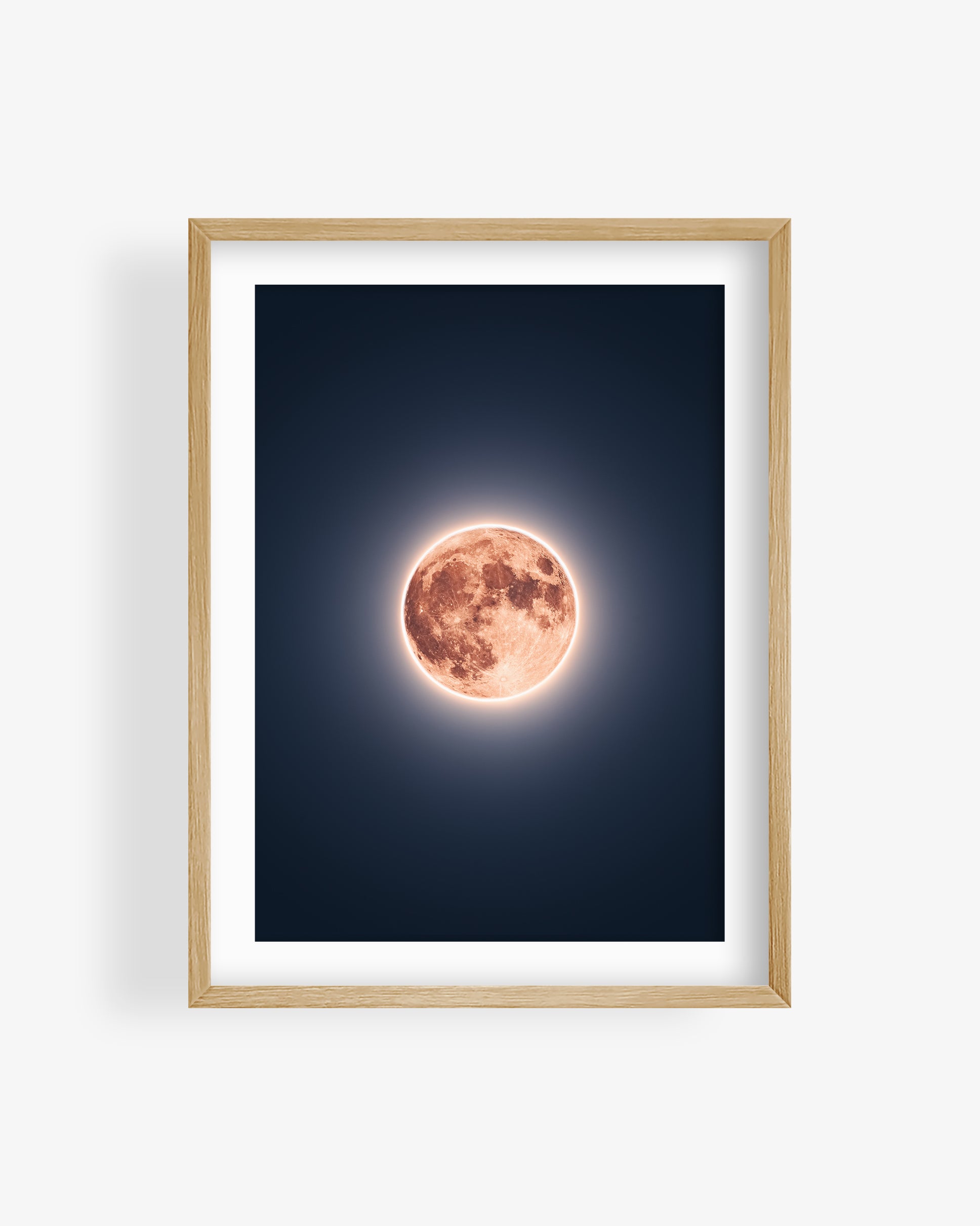 Glowing Full Moon Night Sky