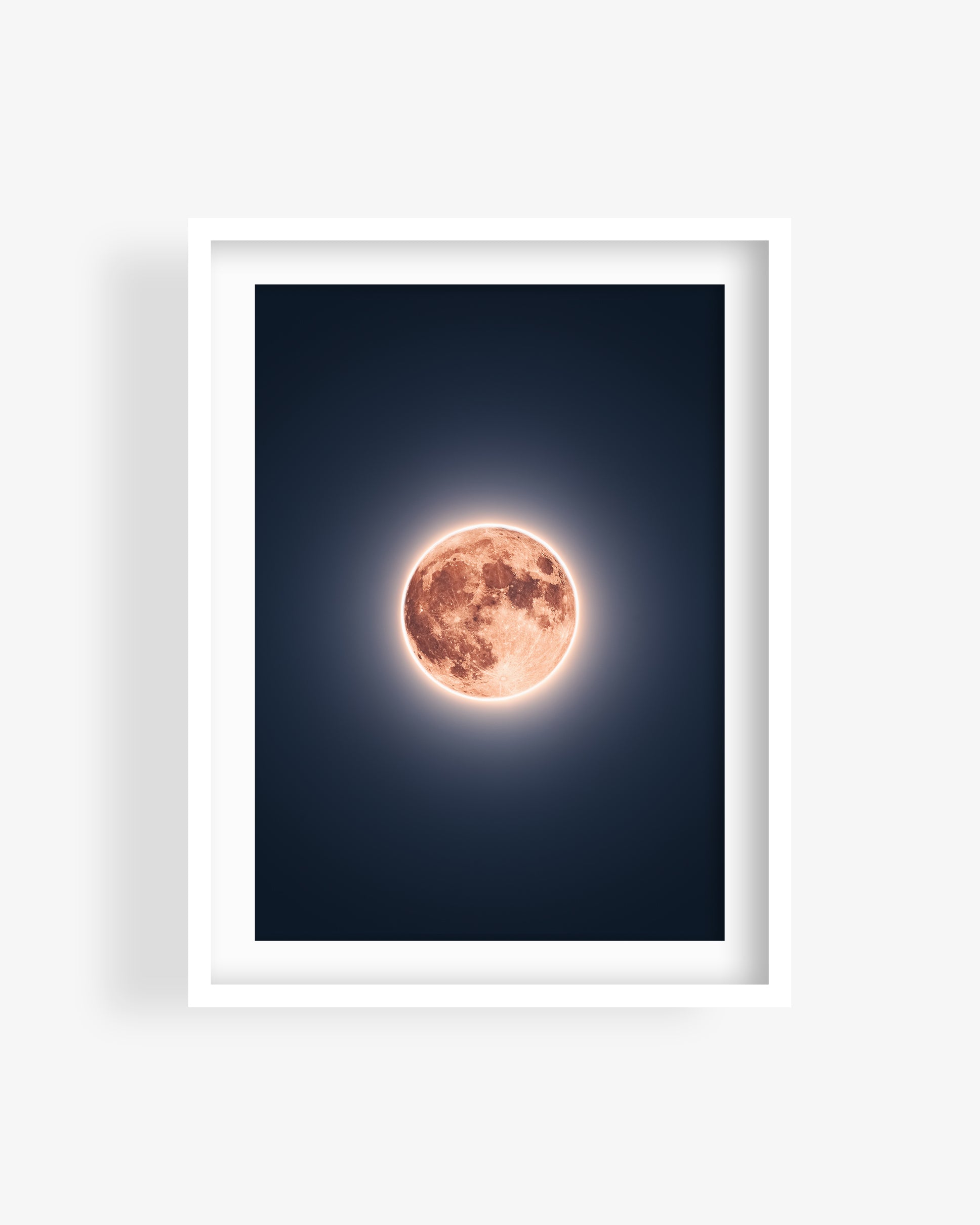 Glowing Full Moon Night Sky