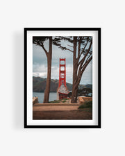 Golden Gate Bridge Centered Through Trees