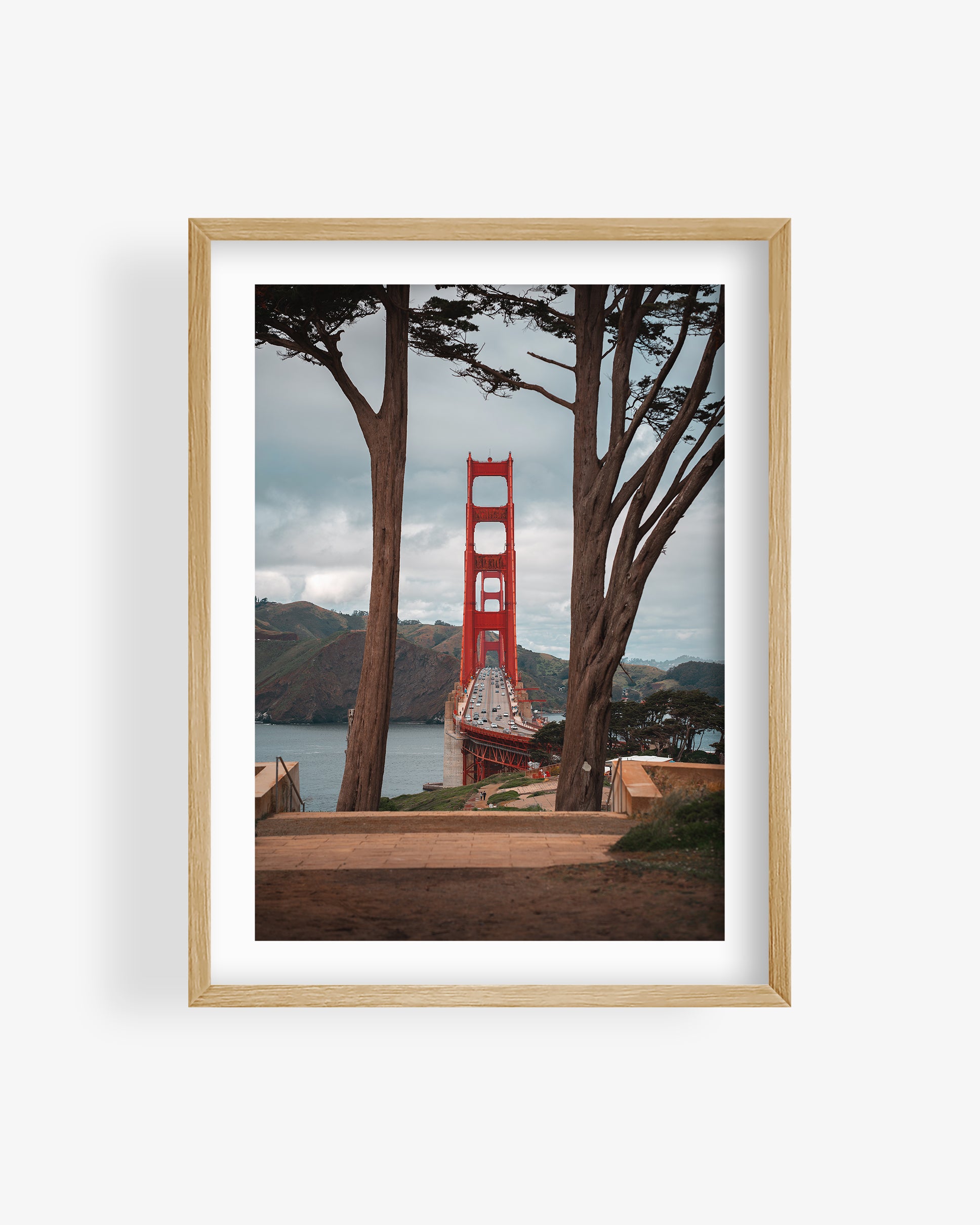 Golden Gate Bridge Centered Through Trees
