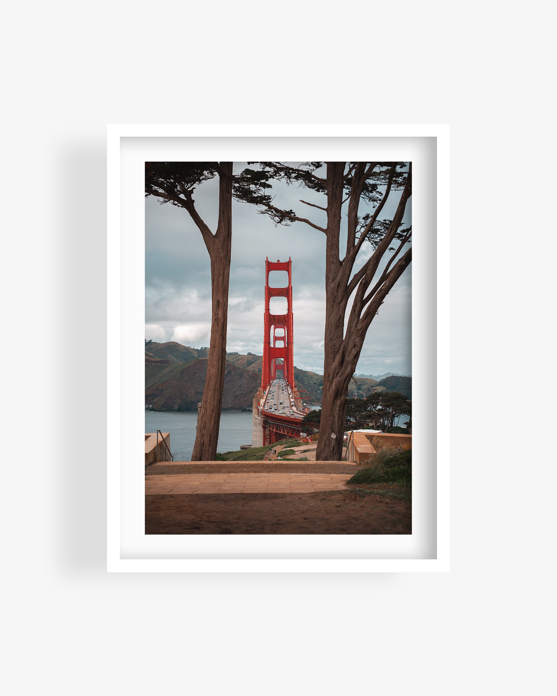 Golden Gate Bridge Centered Through Trees