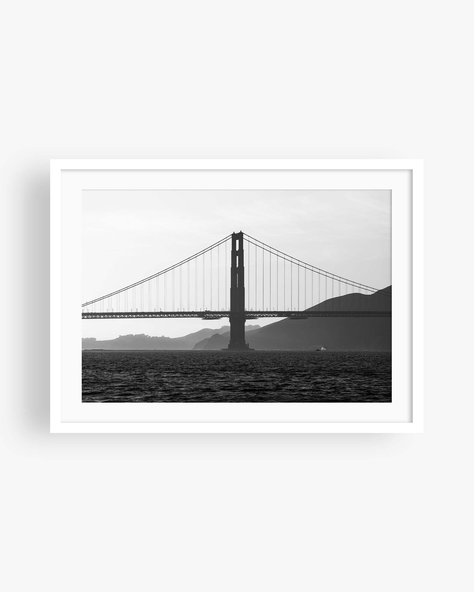 Golden Gate Bridge Silhouette Sunset II (BW)