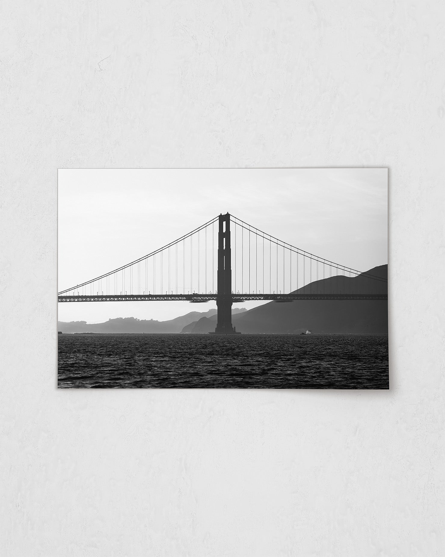Golden Gate Bridge Silhouette Sunset II (BW)