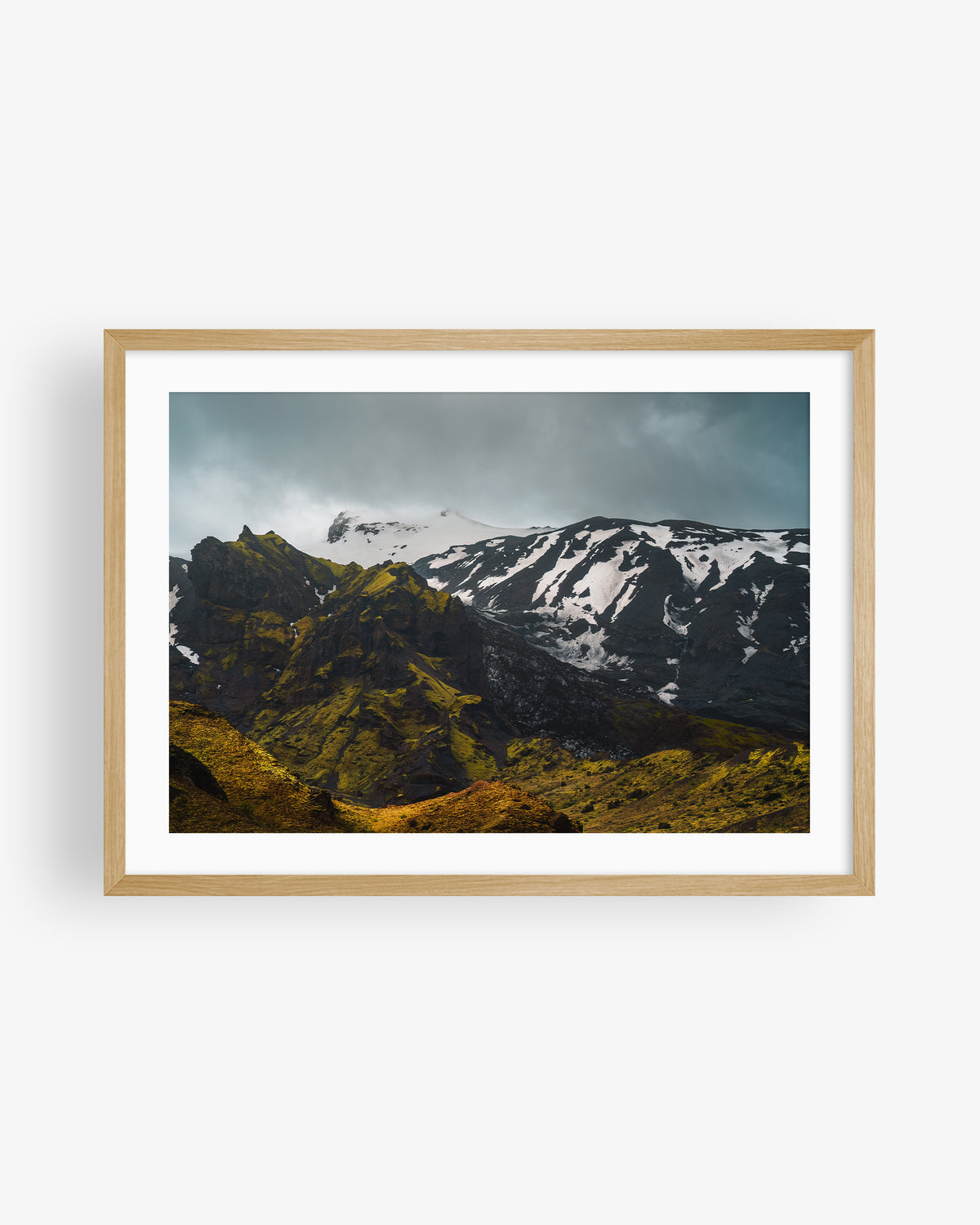 Iceland Mountain Peaks with Snow