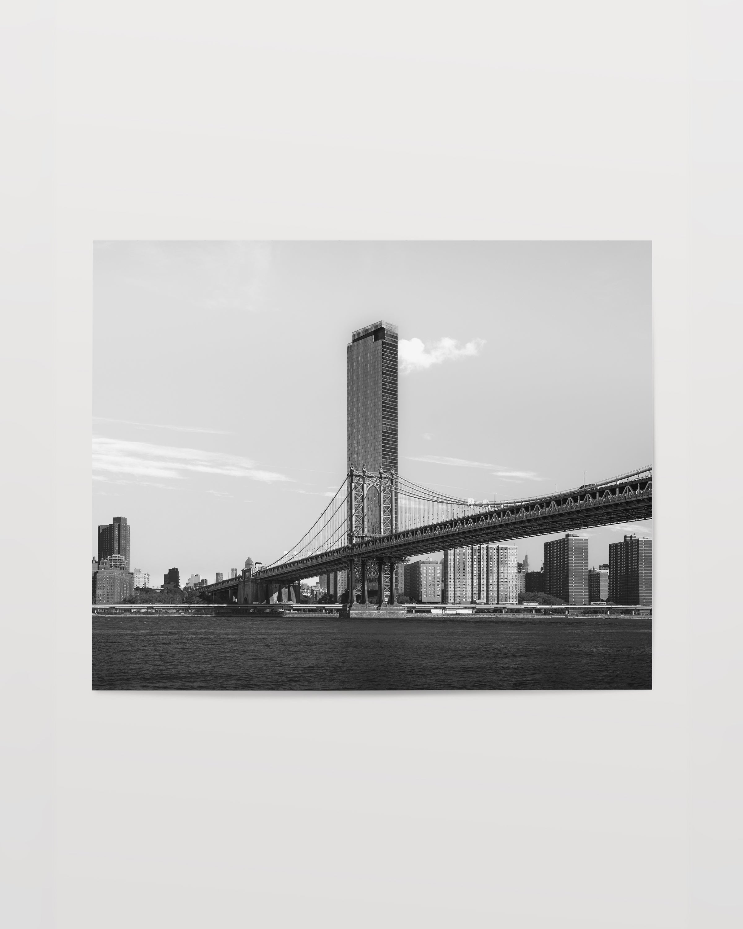 Manhattan Bridge New York City Skyline II (BW)