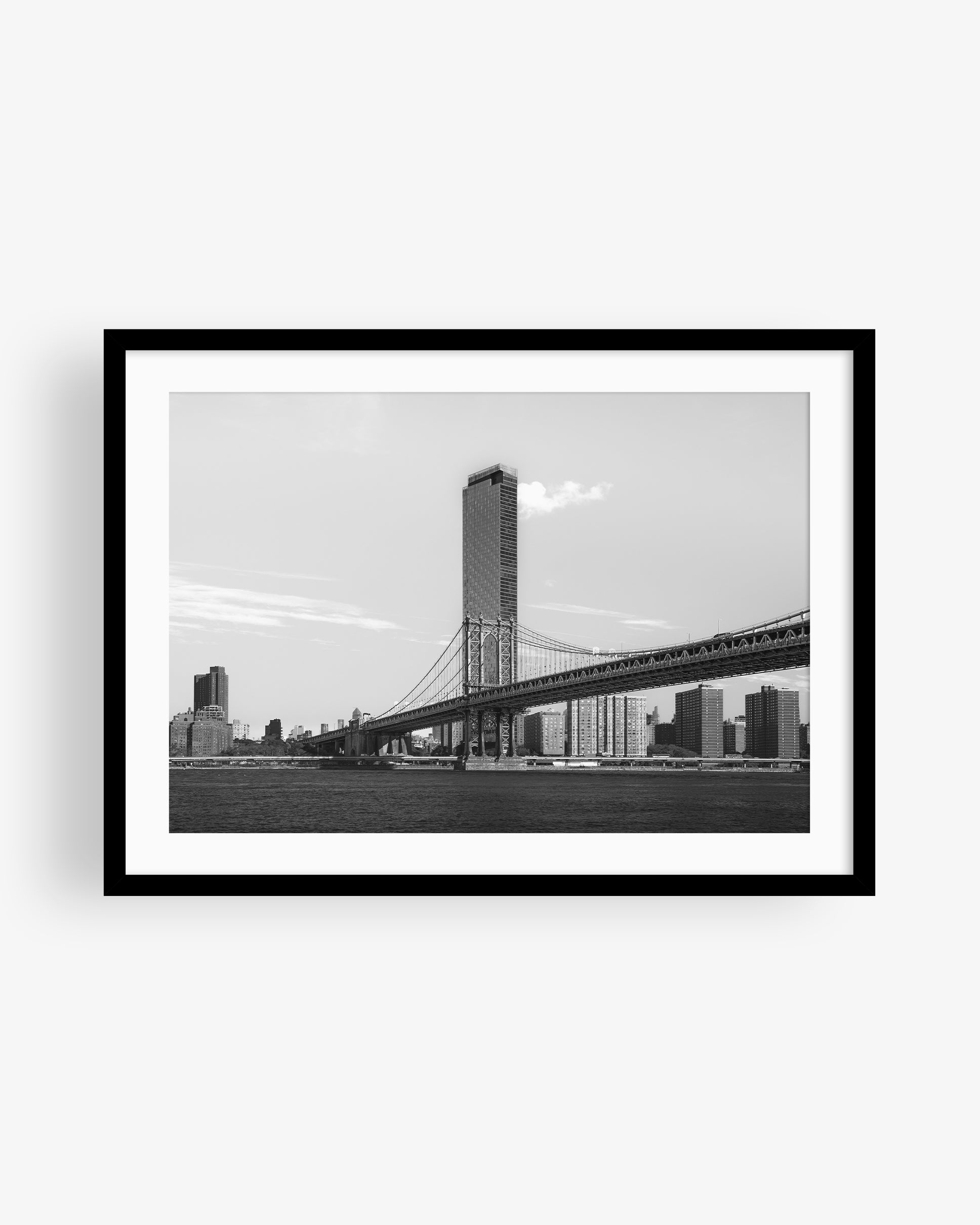 Manhattan Bridge New York City Skyline II (BW)