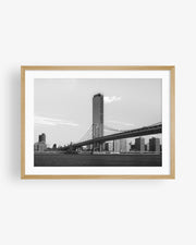 Manhattan Bridge New York City Skyline II (BW)