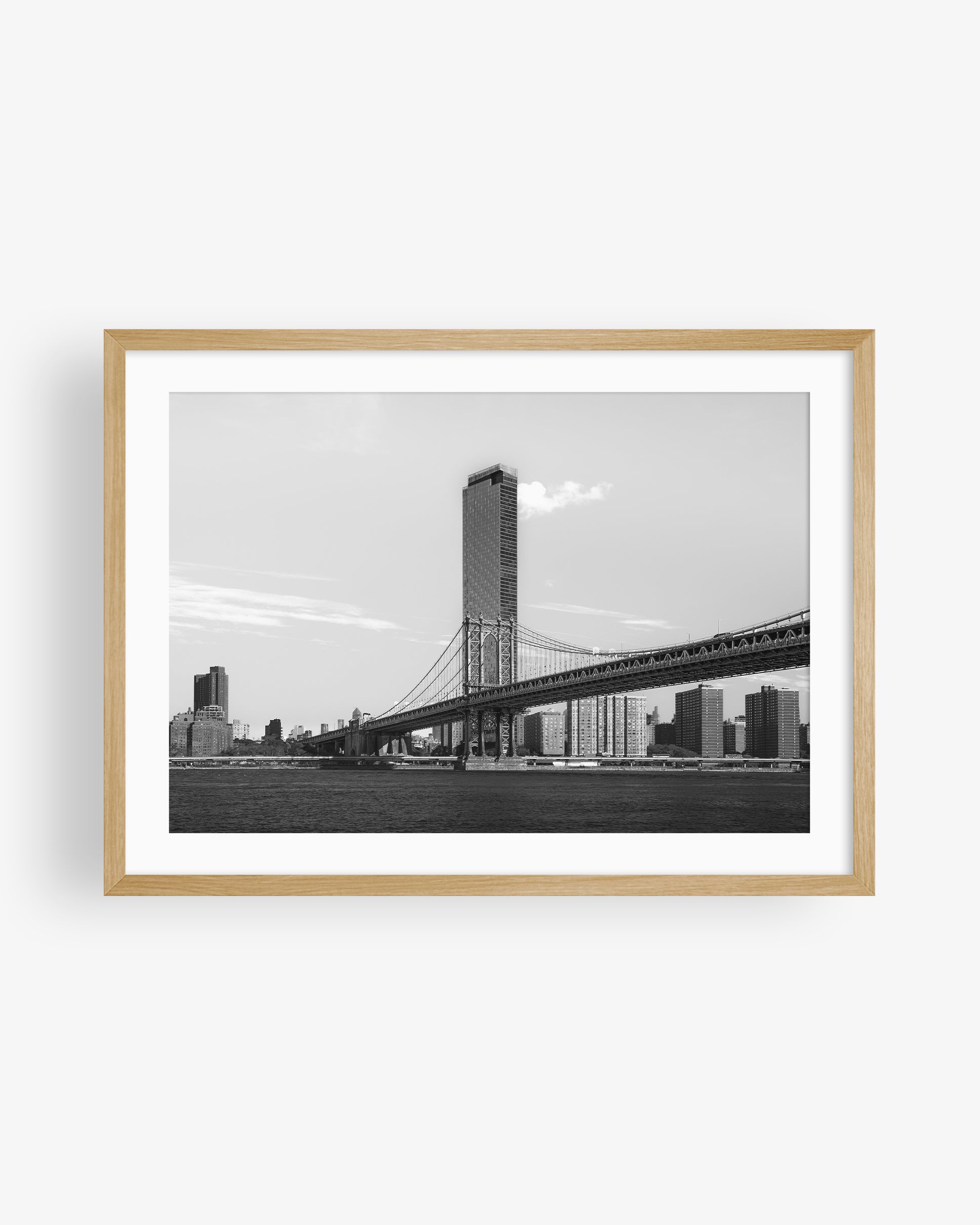Manhattan Bridge New York City Skyline II (BW)