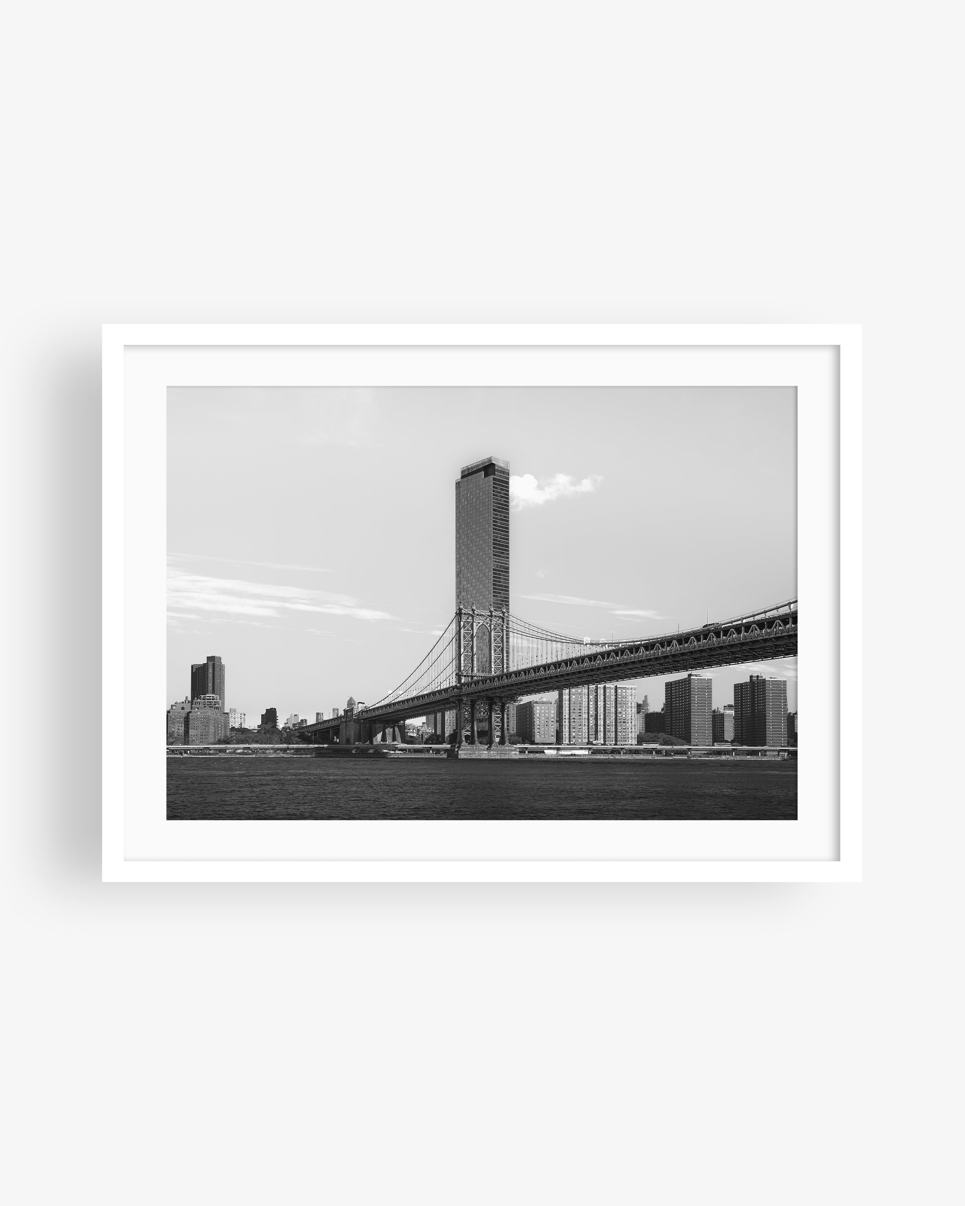 Manhattan Bridge New York City Skyline II (BW)