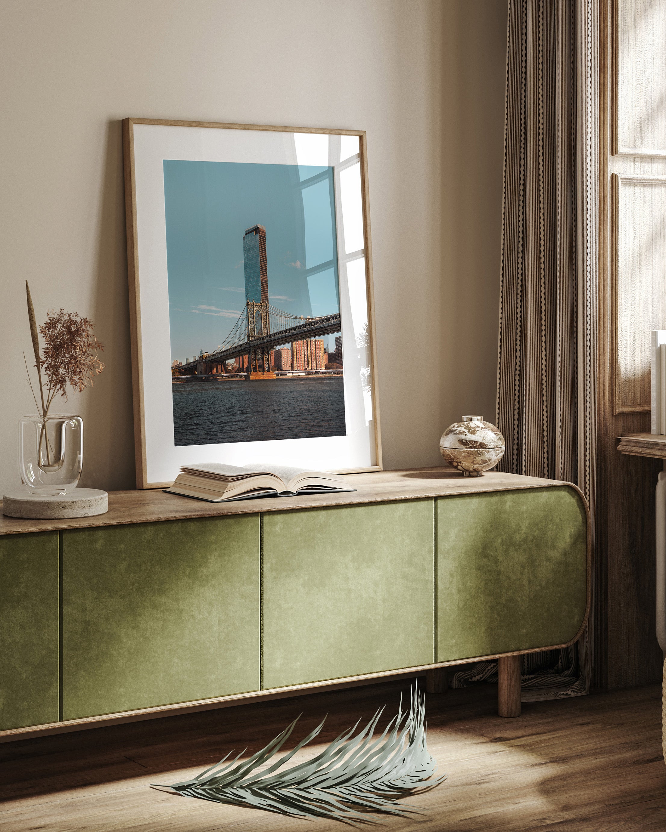 Manhattan Bridge New York City Skyline