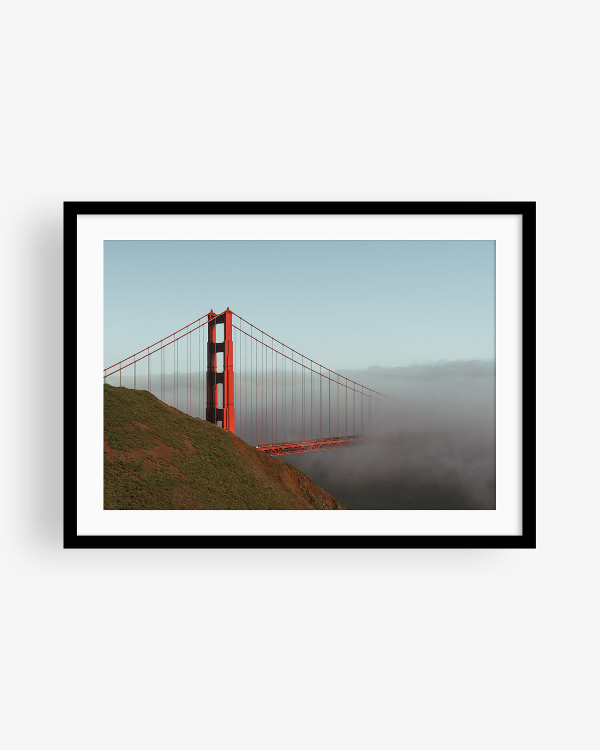 Moody Golden Gate Bridge in Fog