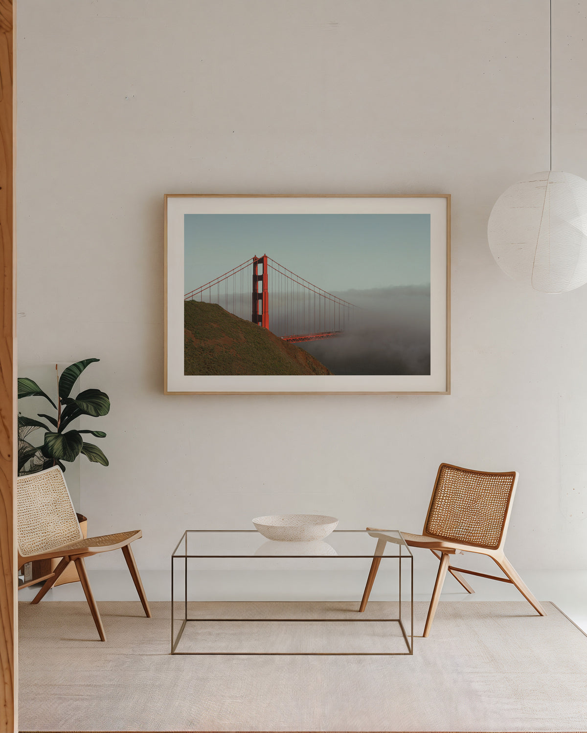 Moody Golden Gate Bridge in Fog