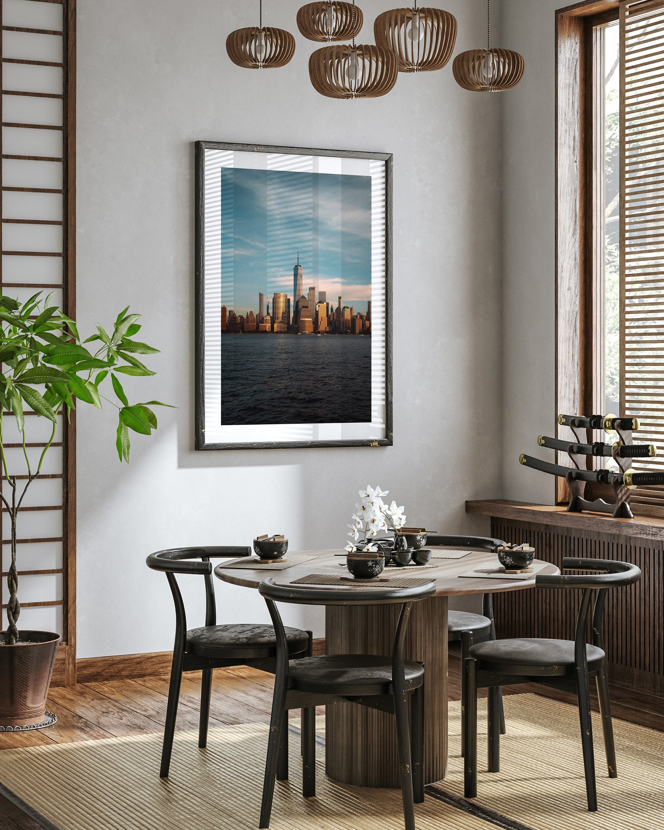 New York City Skyline Golden Hour