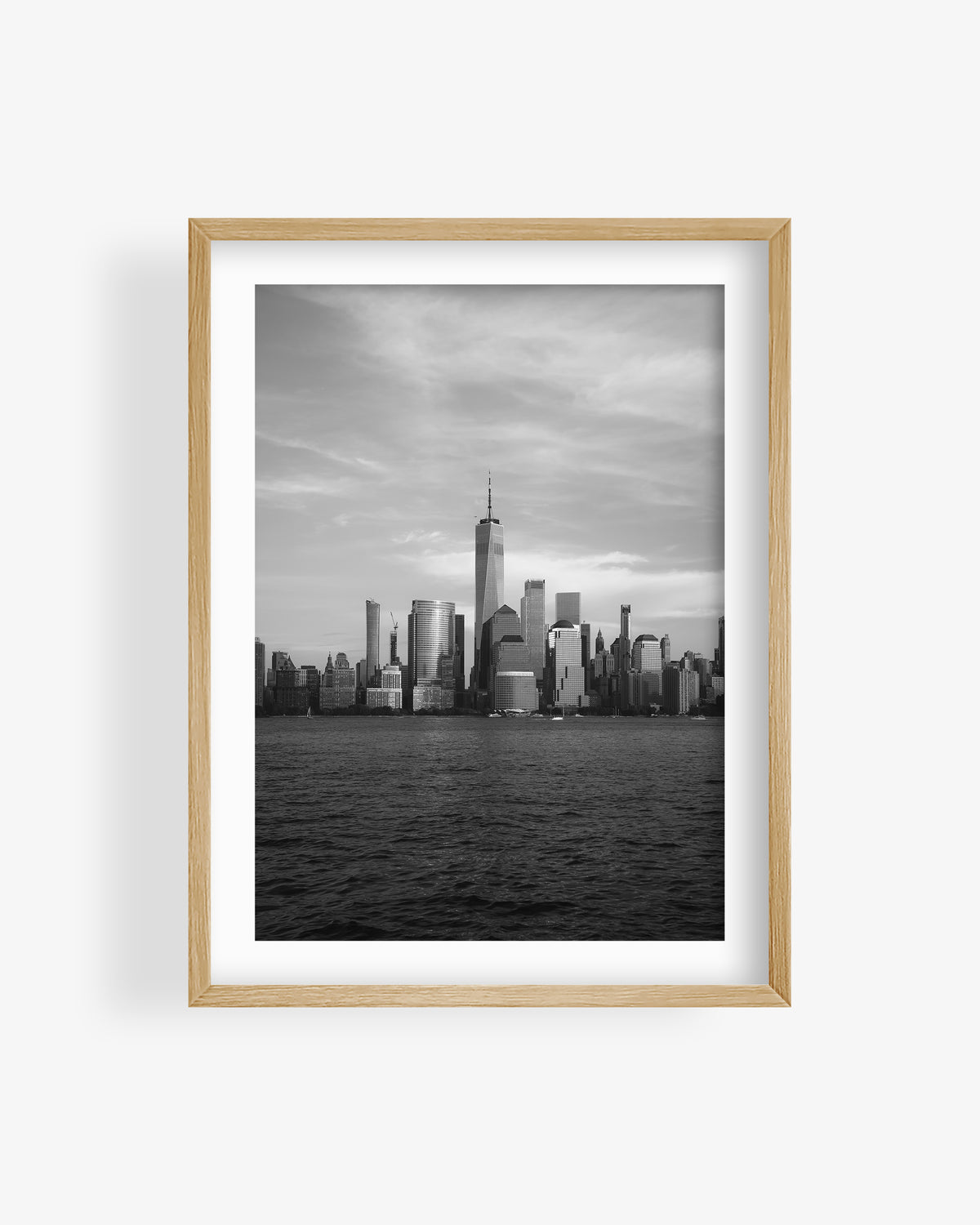 New York City Skyline Golden Hour (BW)