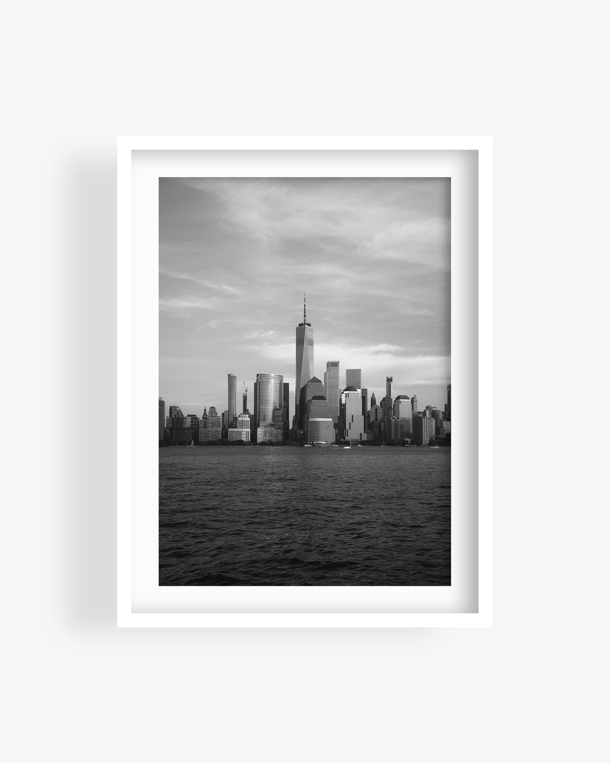 New York City Skyline Golden Hour (BW)
