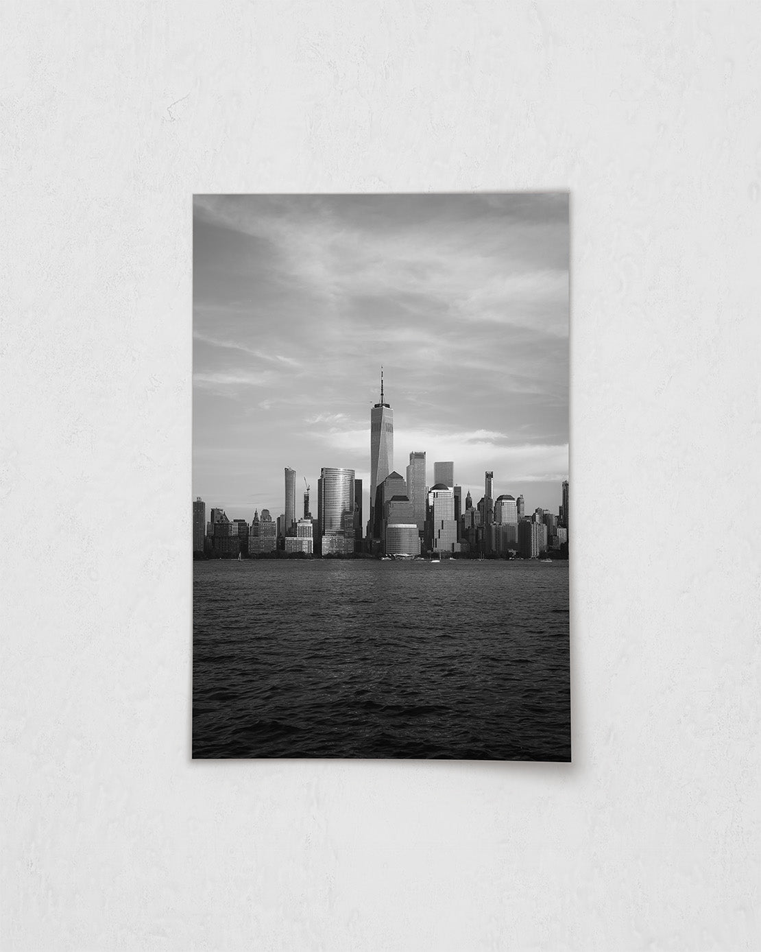 New York City Skyline Golden Hour (BW)