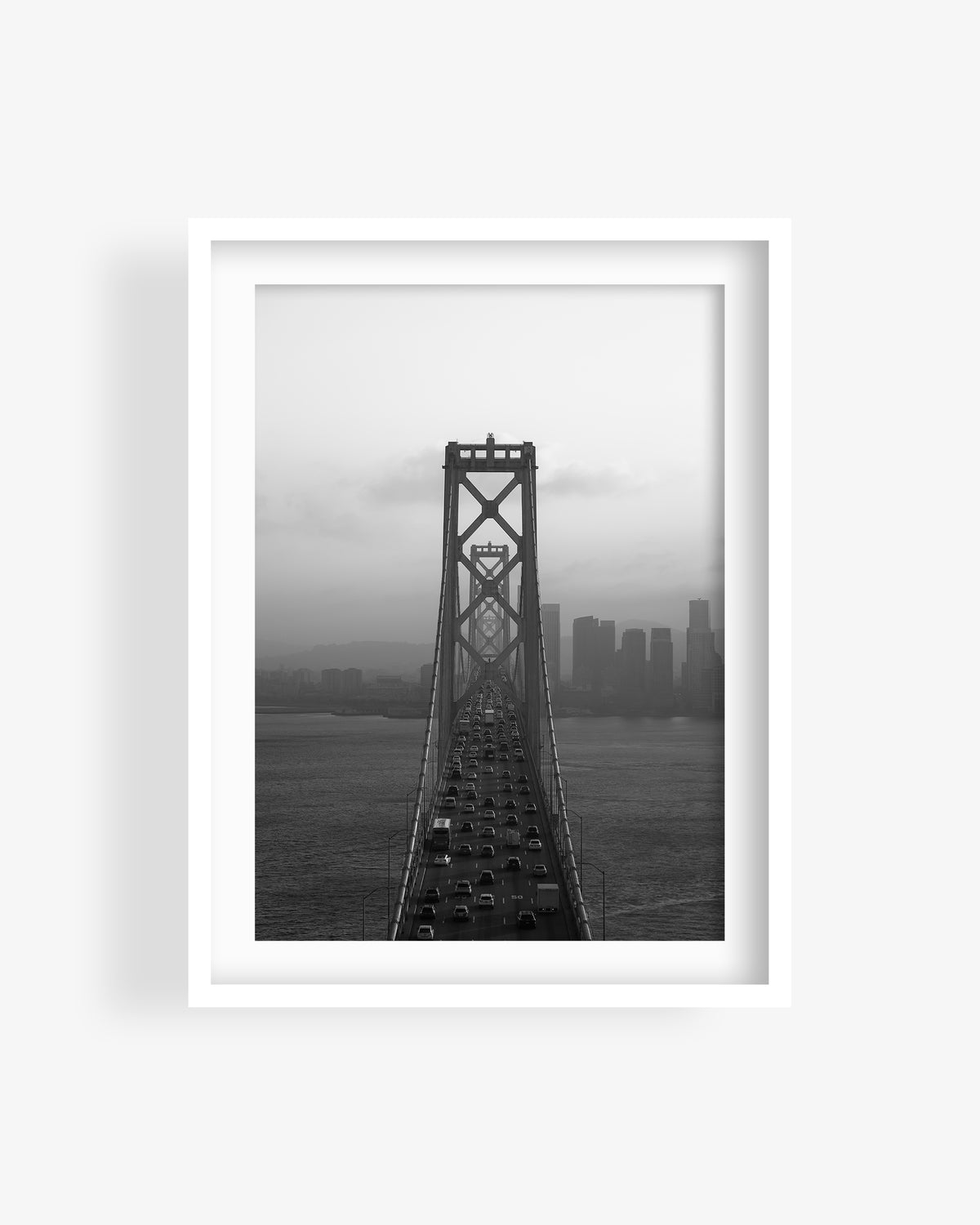 Oakland Bay Bridge Sunset (BW)