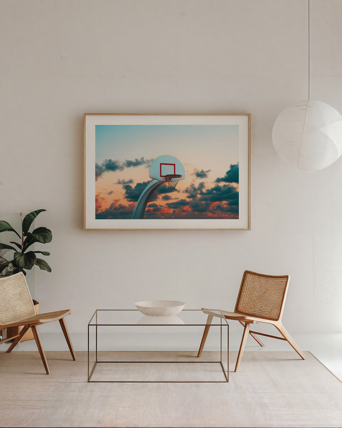 Outdoor Basketball Hoop Sunrise