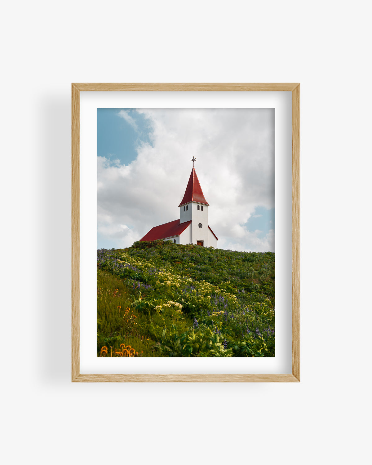 Red Roof Church From Iceland