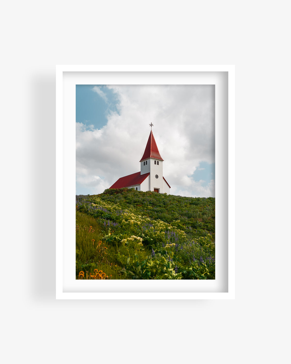 Red Roof Church From Iceland