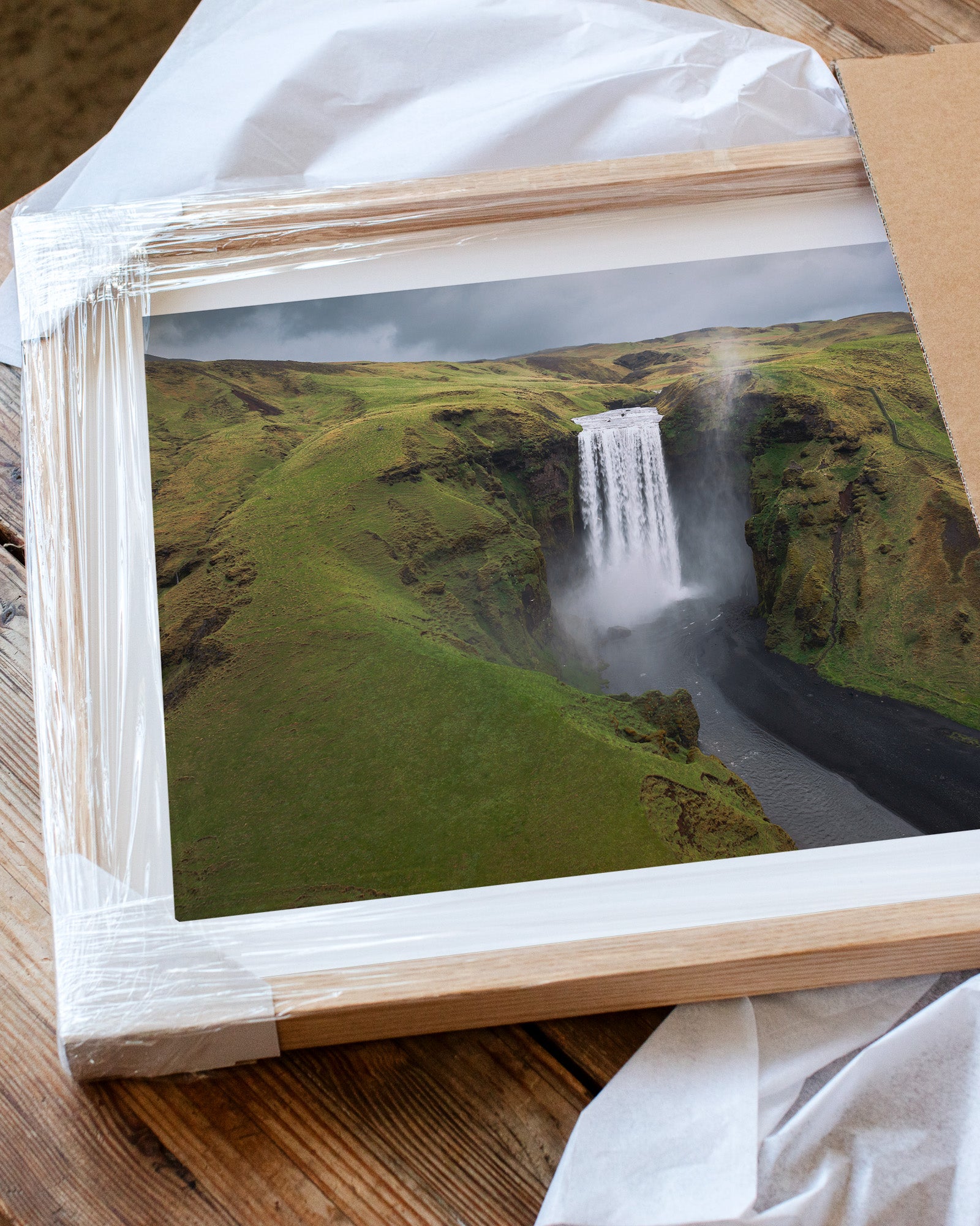 Skógafoss Waterfall Aerial View II