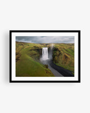 Skógafoss Waterfall Aerial View II