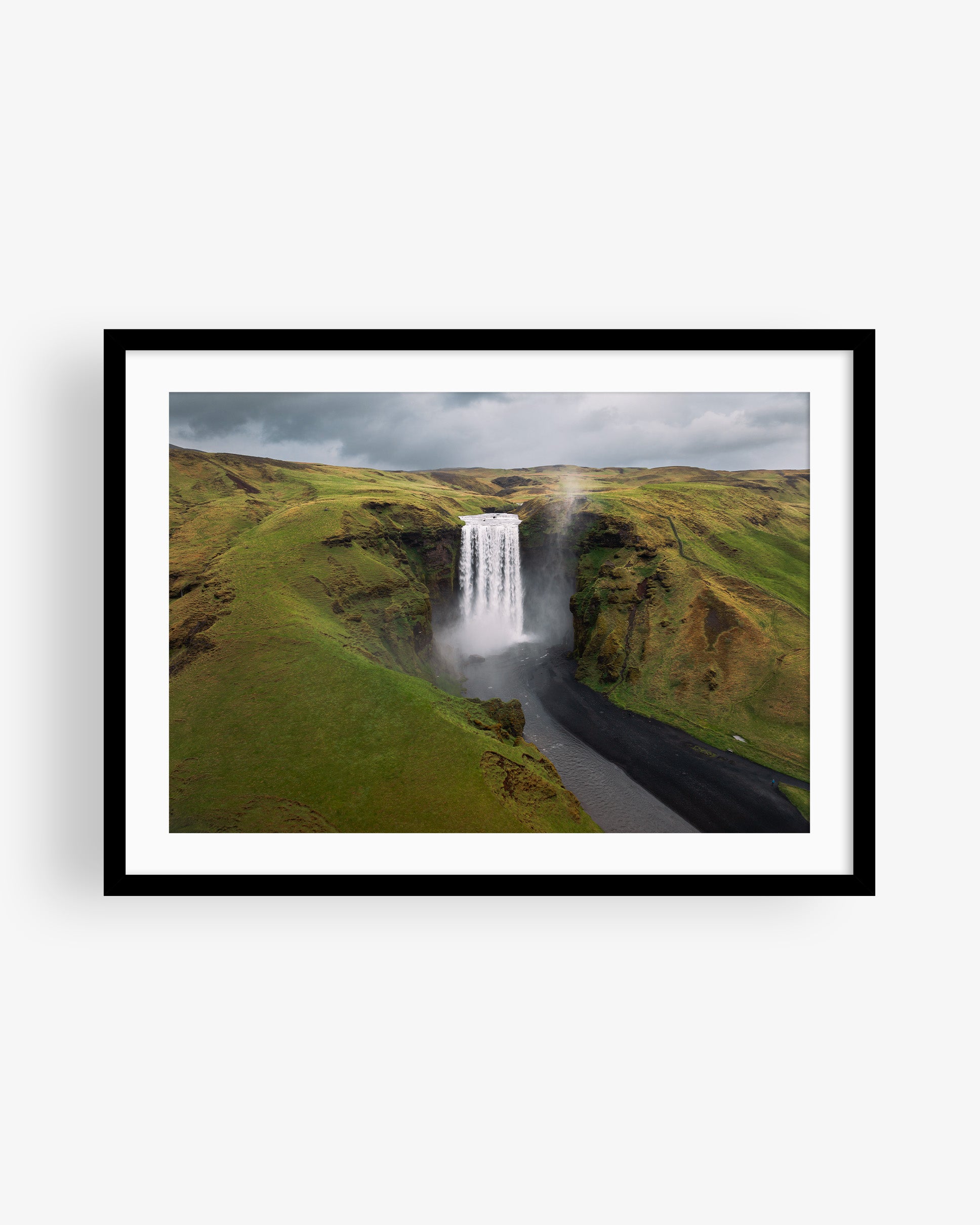 Skógafoss Waterfall Aerial View II