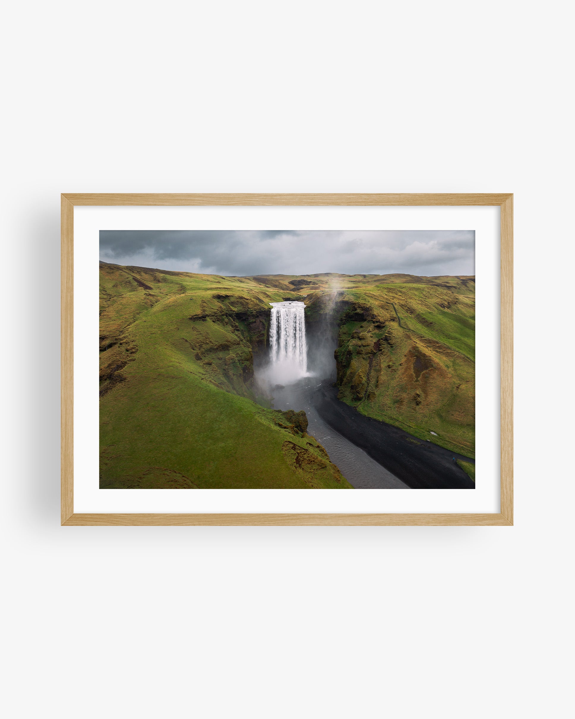 Skógafoss Waterfall Aerial View II