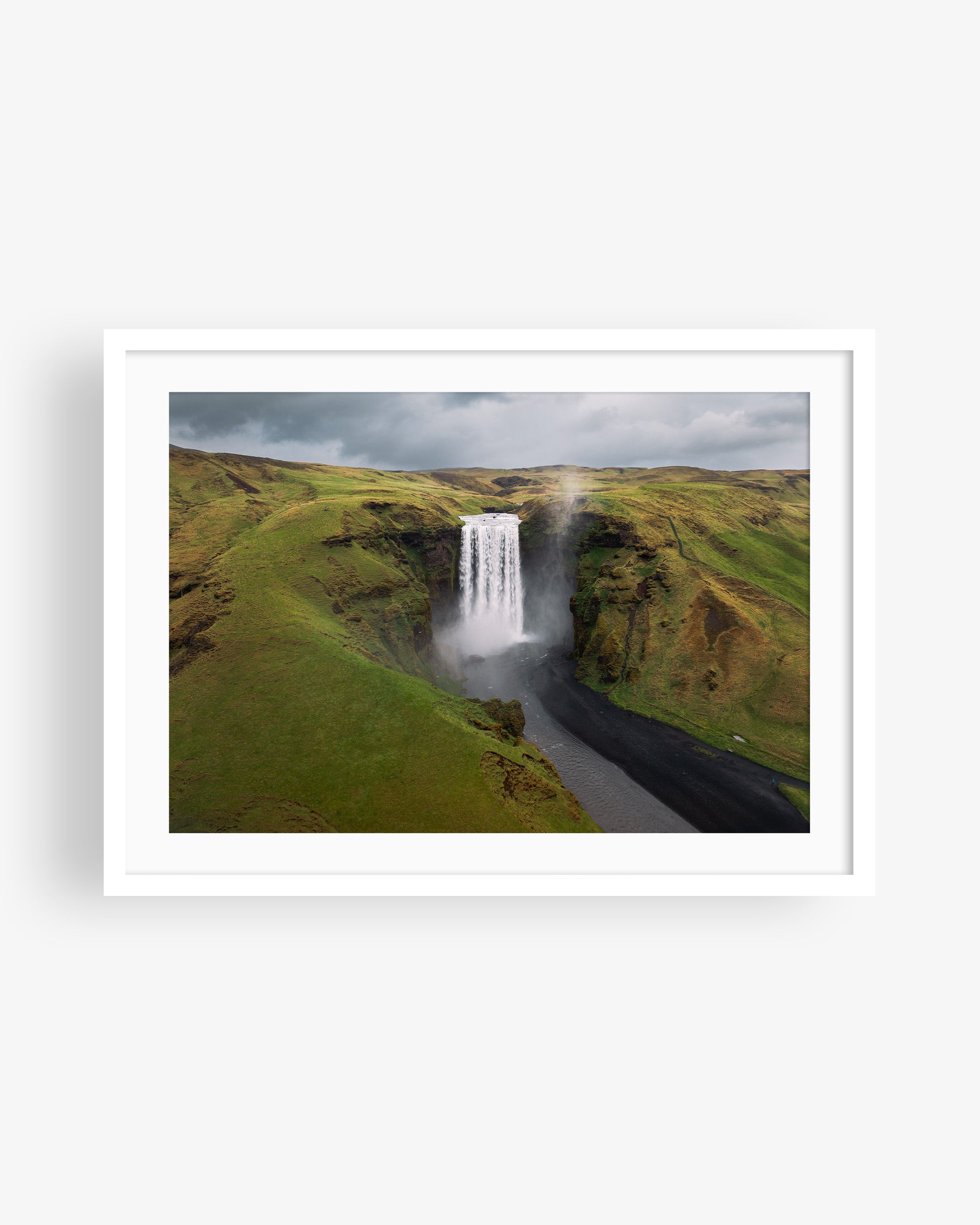 Skógafoss Waterfall Aerial View II