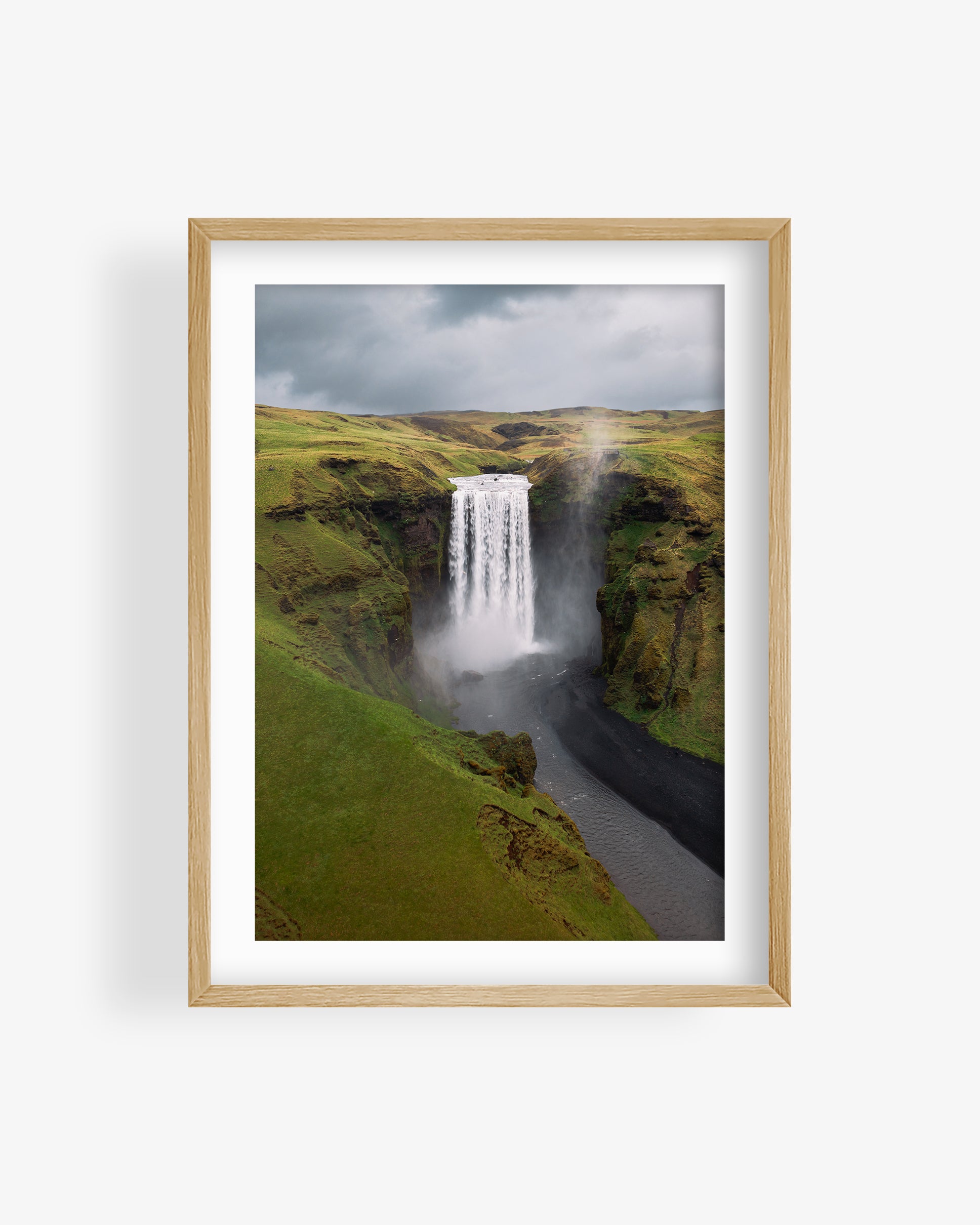 Skógafoss Waterfall Aerial View
